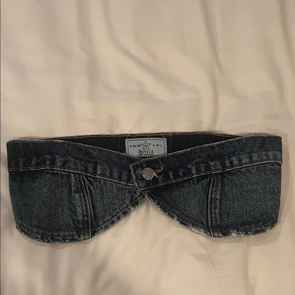 REVICE Dark Blue Denim Bandeau